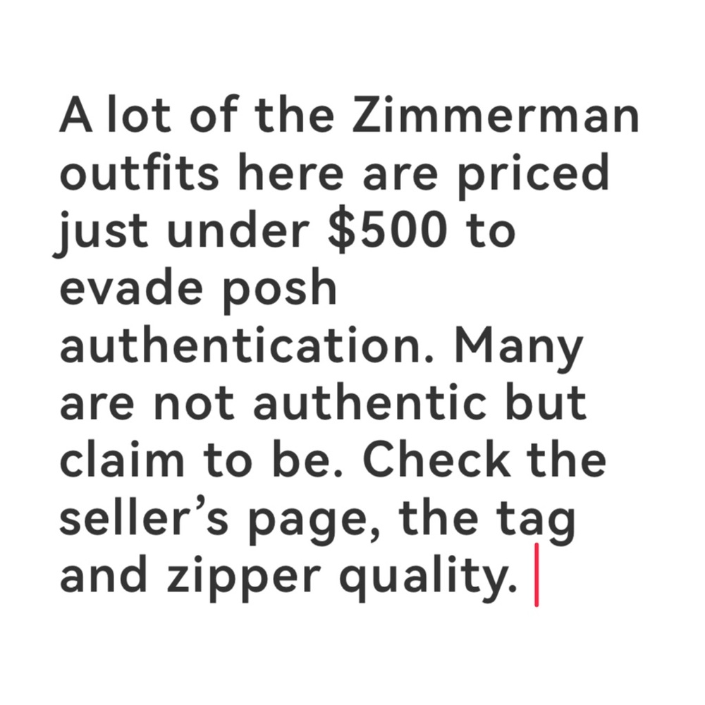 Fake Zimmerman outfits WATCH OUT
